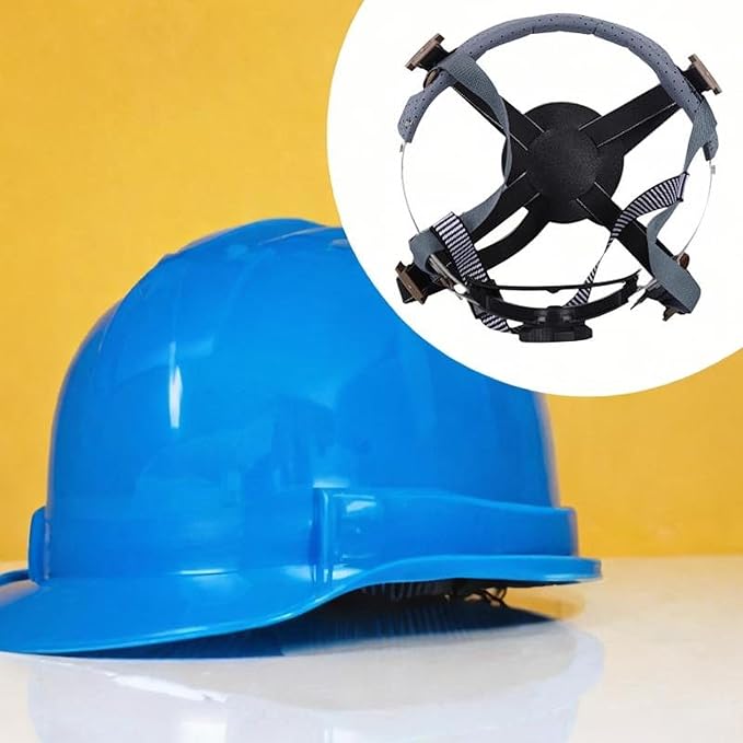 Generic 4 Point Hard Hat Replacement Ratchet Suspension Hard Hat Liner Accessories Easy to Install Replace Part Bump Cap Insert, Knob Adjustment
