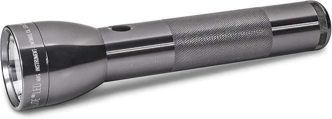 Maglite ML300L LED 2-Cell D Flashlight, Gray