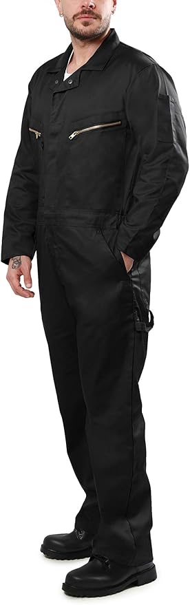 Kolossus Pro-Utility Cotton Blend Long Sleeve Coverall with Zippered Frontal Pockets