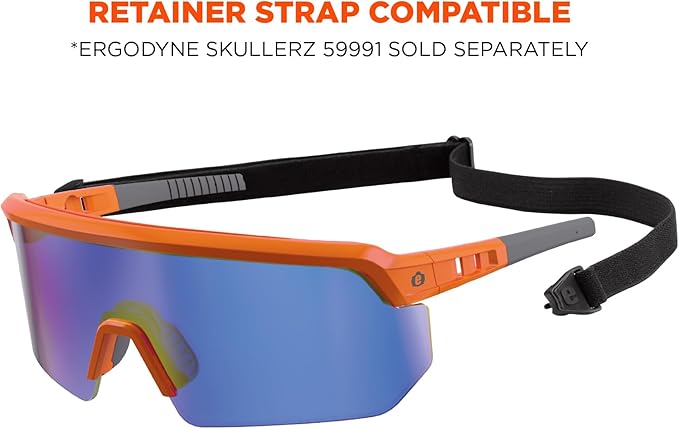 Ergodyne Skullerz AEGIR Polarized Safety Sunglasses with Fog Off+, Anti Fog Safety Glasses, Anti Scratch Mirror Lens