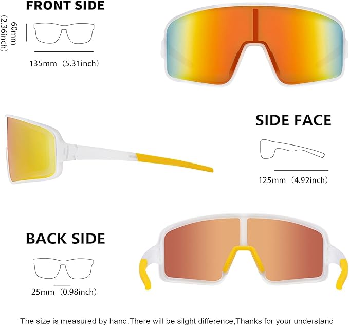 MAXJULI Polarized Sunglasses for Men Women, Windproof Outdoor Sports Cycling Running UV400 Protection Sun Glasses 8121