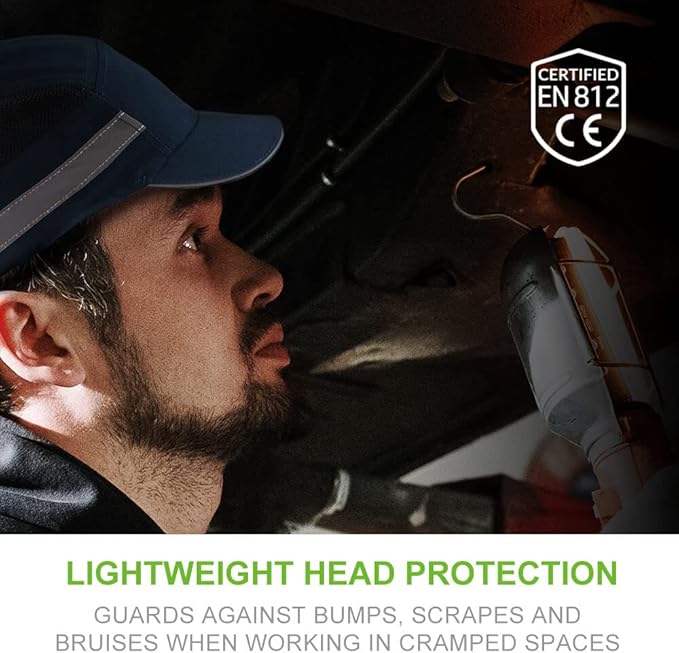 Bump Cap for Safety Baseball Cap Style Hard Hats for Adult Men Women Breathable Lightweight Safety Hat for Head Protection with Reflective Stripes