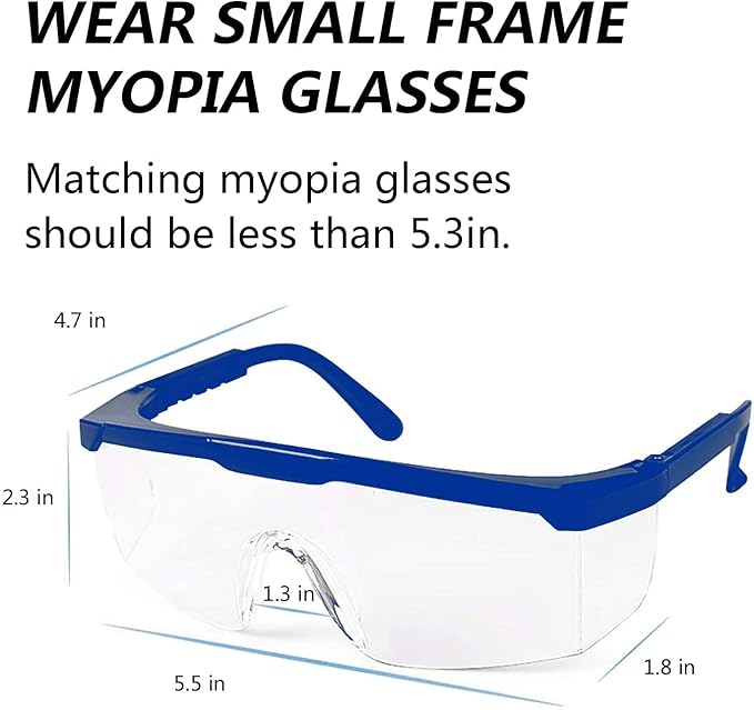 mozeeda 5 PACKS Safety Glasses Goggles, Men Women Clear Anti-fog UV400 Protection Eyeglasses Adjustable Temples ANSI Z87 Eyewear Protection Anti-Scratch Eye Shields for Industrial Work