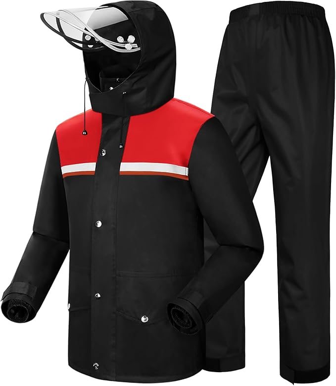 iCreek Rain Suit Waterproof Jacket and Trouser Suit Raincoat for Men and Women Outdoor All-Sport Breathable Anti-storm