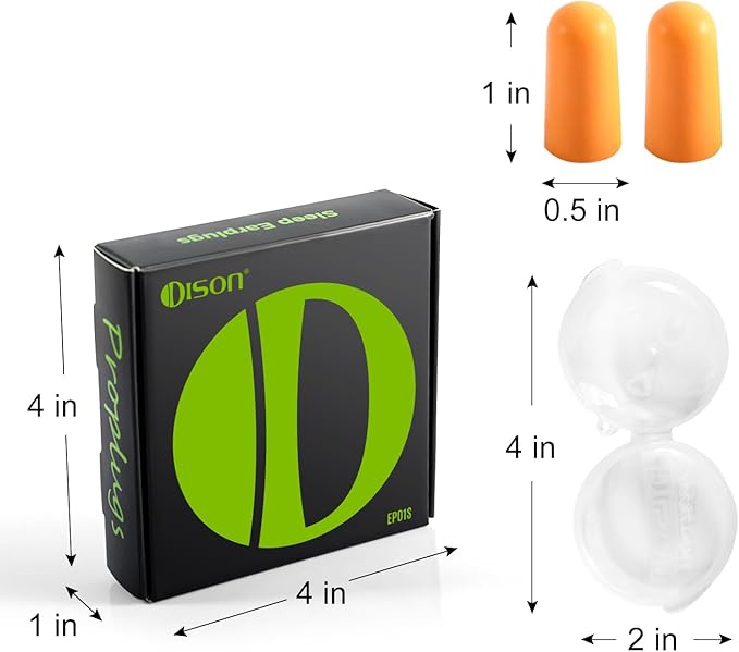 10Pairs Foam Earplugs, Noise Cancelling Ear Plugs for Sleeping Hearing Protection for Shooting Range, Work, Travel,Concert Orange
