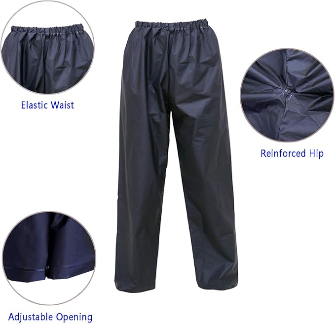 Ultra-Lite Rain Suit for Men Women Waterproof Protective Rain Coat with Pants 2 Pieces Rain Gear