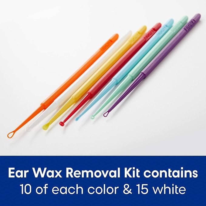 Bionix - Safe Ear Curette Variety Pack, Plastic, Earwax Removal Pack, Helps Remove Wax Buildup, Stainless Steel Curette Alternative, Convenient, Ideal for Healthcare Providers, Single-Use (75 Count)