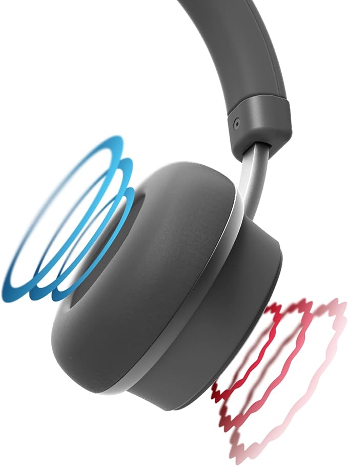 Koss CS340BT QZ Wireless Bluetooth On-Ear Communication Headset, Active Noise Cancellation, On-Board Controls, Black
