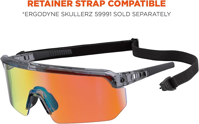 Ergodyne Skullerz AEGIR Polarized Safety Sunglasses with Fog Off+, Anti Fog Safety Glasses, Anti Scratch Mirror Lens