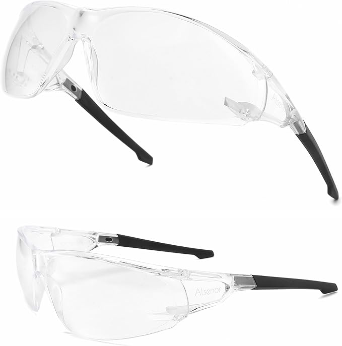 Alsenor Anti Fog Goggles Wrap-Around Shooting Safety Glasses Blue Light Blocking Protective Eyewear ANSI Z87 Cycling Glasses