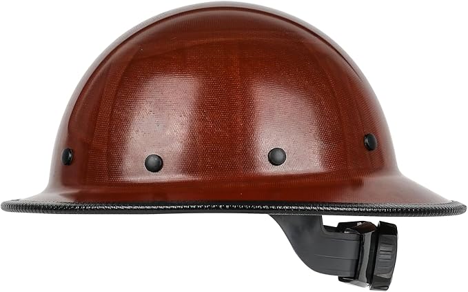 GREEN DEVIL Fiberglass Full Brim Hard Hat OSHA & ANSI Rated Fiber Hardhat for Men with Brim Guard