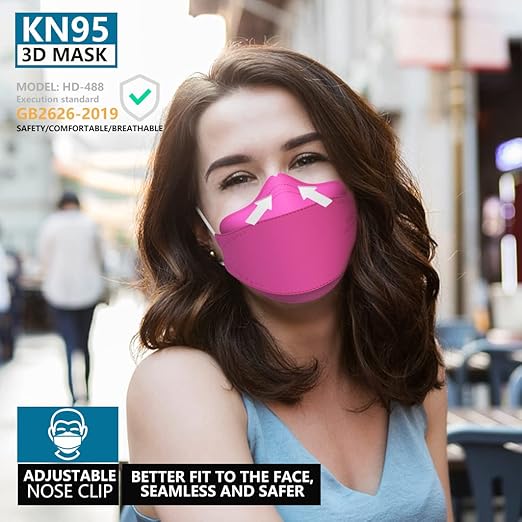 KN95 Face Masks 100 Pack, Breathable Comfortable and Disposable KN95 Mask, Multicolor