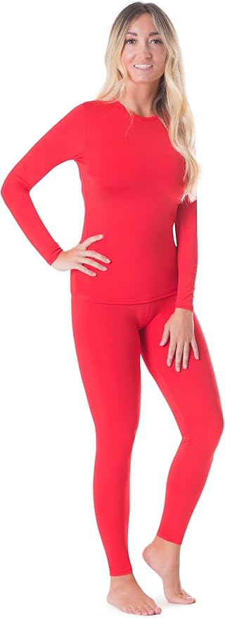 Rocky Thermal Underwear for Women, Long Johns Fleece Lined Set, Shirt & Pants, Base Layer w/Leggings/Bottoms Ski/Extreme Cold