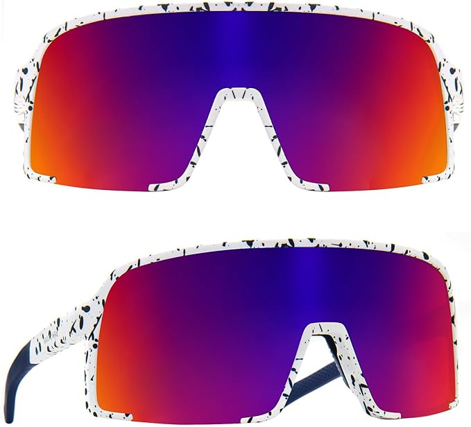 MAXJULI Polarized Sunglasses for Men Women, Windproof Outdoor Sports Cycling Running UV400 Protection Sun Glasses 8121
