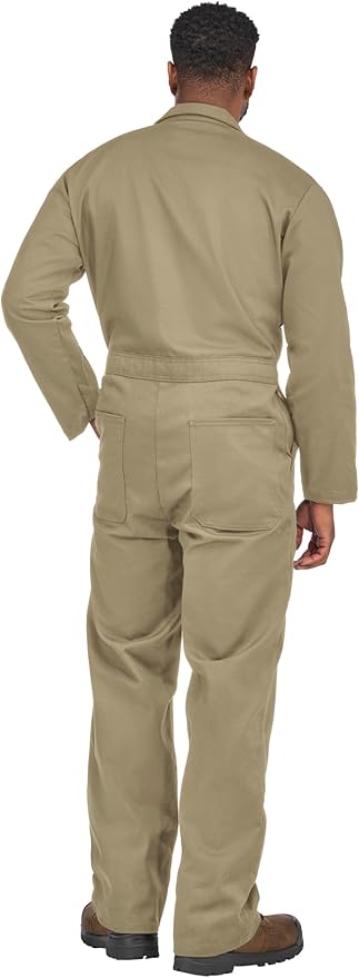 Bulwark FR mens Flame Resistant 9 Oz Twill Cotton Classic Coverall With Hemmed Sleeves