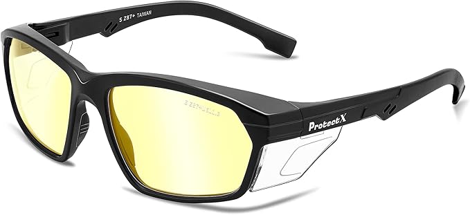 ProtectX Classic Safety Glasses, Anti-Fog Scratch Resistant Lenses, Protective Eyewear for Work, Indoor/Outdoor, ANSI Z87.1