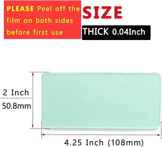 20Pcs Premium Clear Helmets Welding Lens Covers 2" X 4 1/4" Universal Replacement Clear Lens For Welding Hood 0.04" Thick Optical Grade Plastic Fits Most Standard Auto Darkening Helmets