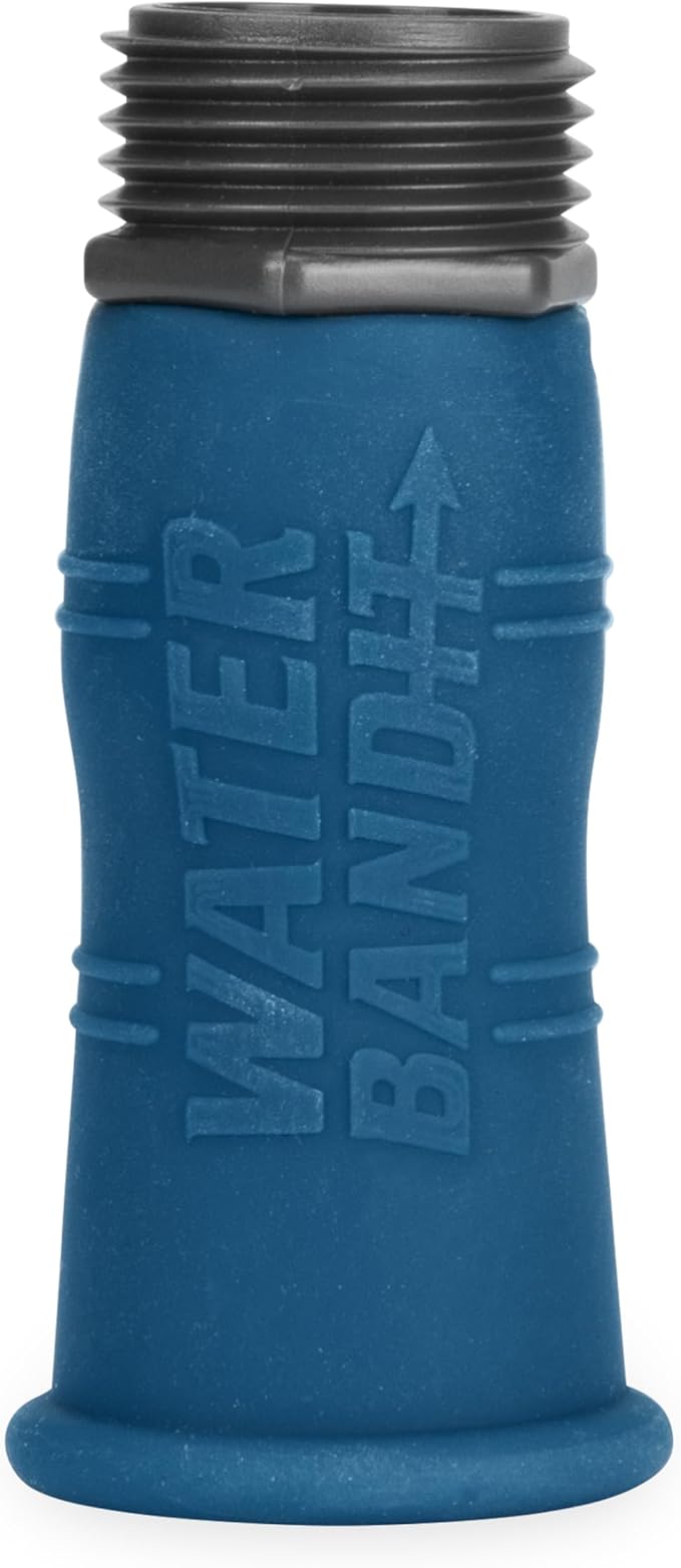 Camco Water Bandit - Features a Highly Flexible Silicone-Polymer Sleeve & ABS Male Water Hose Connection - Works with Damaged or Stripped Faucet Threads or Faucets without Threads (22484)