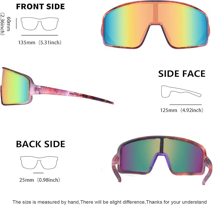 MAXJULI Polarized Sunglasses for Men Women, Windproof Outdoor Sports Cycling Running UV400 Protection Sun Glasses 8121