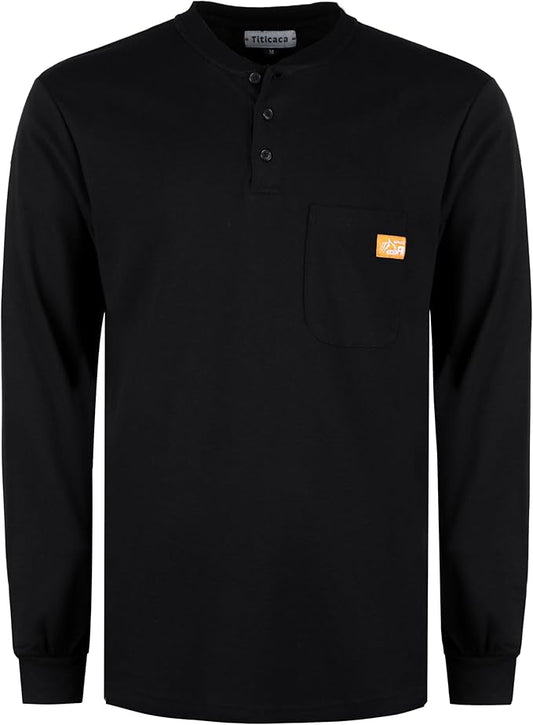 Titicaca FR Shirts for Men 5.5OZ Light Weight for Summer Flame Resistant Henley Shirts