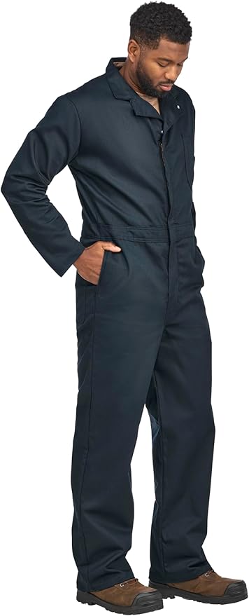 Bulwark FR mens Flame Resistant 9 Oz Twill Cotton Classic Coverall With Hemmed Sleeves