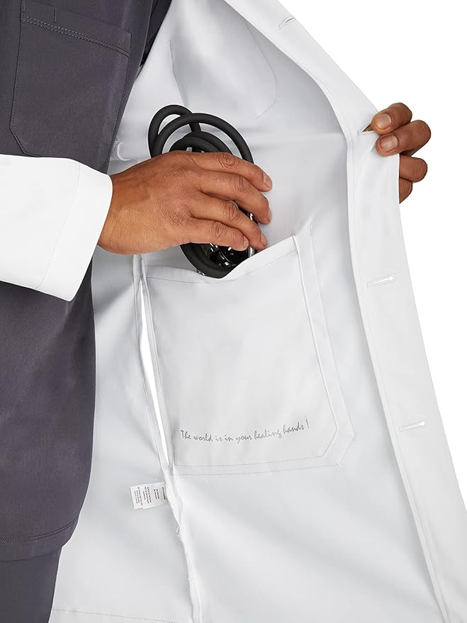 Healing Hands Lab Coat for Men's Luke Labcoat With 5 Pockets & 2-way Stretch Fabric 5151
