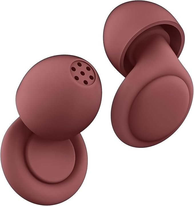 2 Noise Cancelling Ear Plugs, Beinkap Sleeping Earplugs with 12 Silicone Soft Reusable Ear Tips for Social Gatherings, Work, Sleeping, Concerts, Parenting, Conversation, 28 dB Noise Reduction