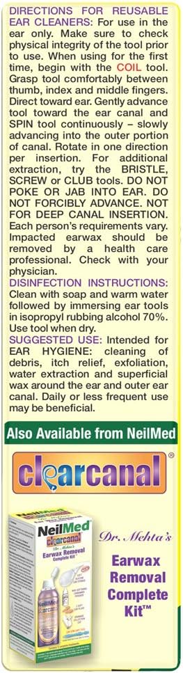 NeilMed Reusable Flexible Ear Cleaners, 15 Piece Set