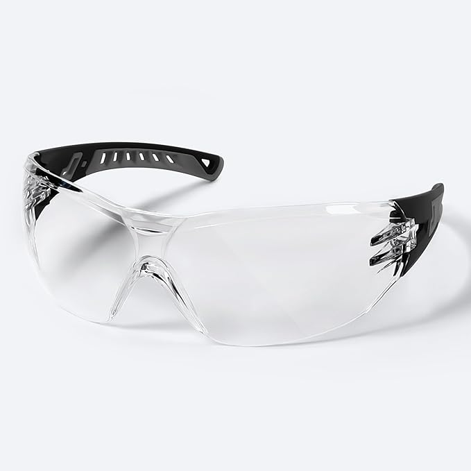 MORK&SUKY Safety Glasses Anti-Fog, Impact-Resistant with UV400 Protection,Lightweight Comfort for Industrial, Sports, Lab.