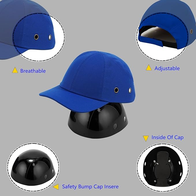Safety Bump Cap Baseball Hat Style Lightweight Head Protection Cap Breathable Hard Hat for Men Women