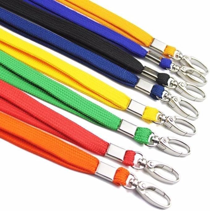 Bird Fiy Black Lanyard 100 Pack Bulk Lanyards for Id Badges Holders Each Lanyard 17 Inch with 360° Swivel Hook