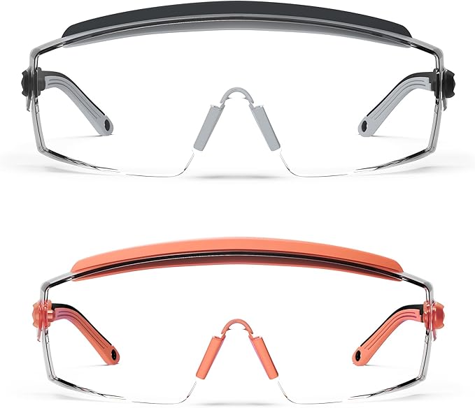Anti Fog Safety Glasses Safety Goggles Over Glasses Protective Glasses with Anti Scratch Lenses Adjustable