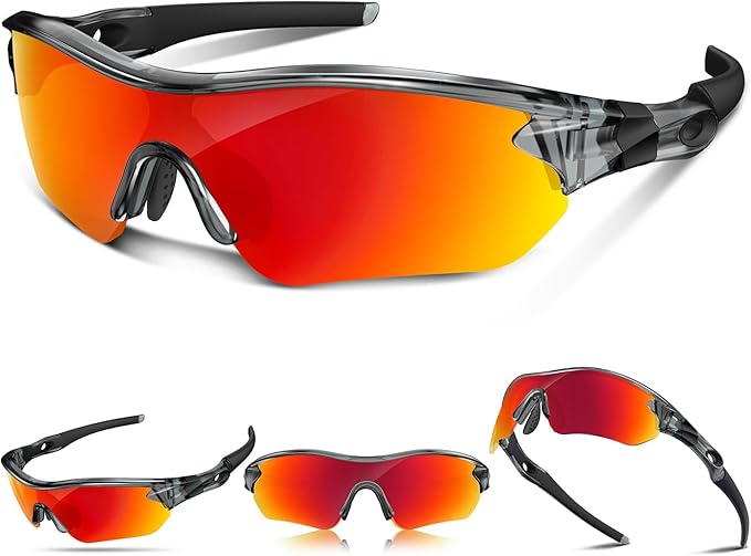 Polarized Sports Sunglasses for Men Women Youth Baseball Running Fishing Tennis Golf Cycling Driving Motor TAC UV400 TR90