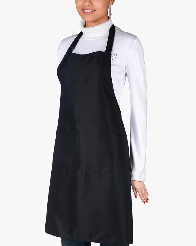 Xeoxarel Chef Apron for Men and Women, 31" x 27" Large with 36" Waist Ties, 2 Pockets, Durable Kitchen Cooking Aprons
