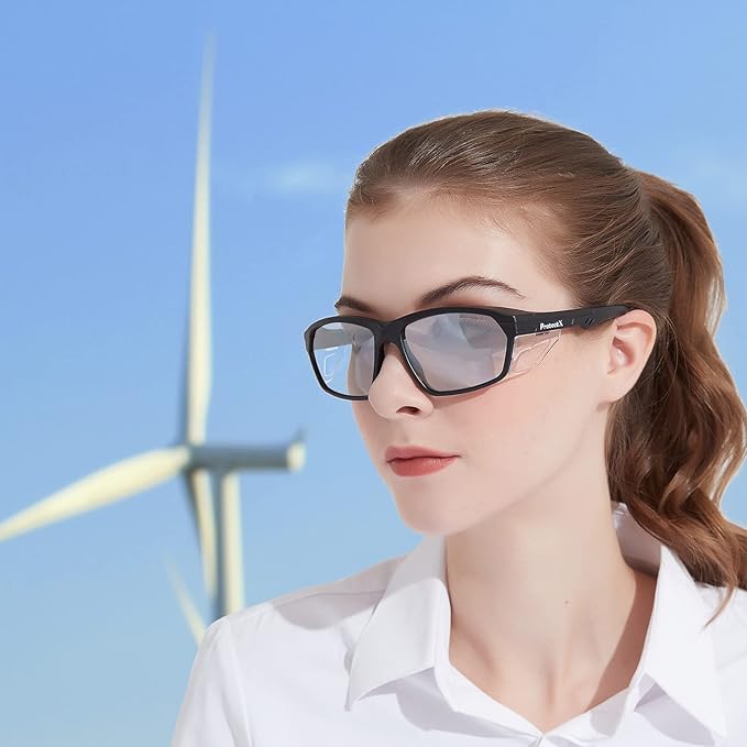 ProtectX Classic Safety Glasses, Anti-Fog Scratch Resistant Lenses, Protective Eyewear for Work, Indoor/Outdoor, ANSI Z87.1