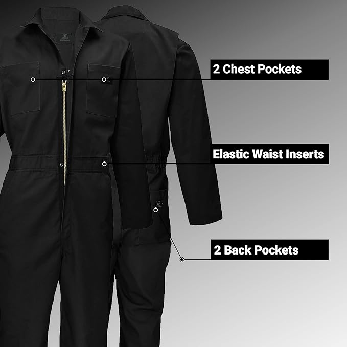 M&M SCRUBS Overall Workwear Men Long Sleeve Coveralls