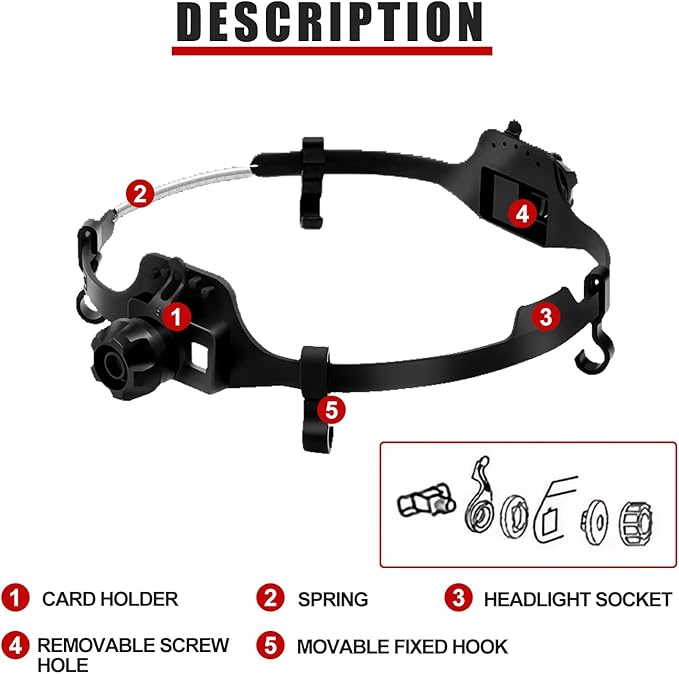 Universal Hard Hat Adapter Replacement Speedyloop Suspension, Adjustable Clip-On Bracket for Safety Helmets
