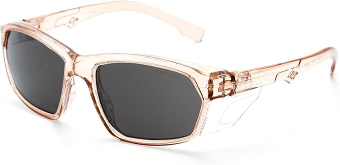 ProtectX Stylish Anti-Fog & Scratch-Resistant Safety Glasses With Readers, UV Protection Goggles, Anti-Impact Lightweight Glasses for Men＆Women Cold Brew Tinted Smoke