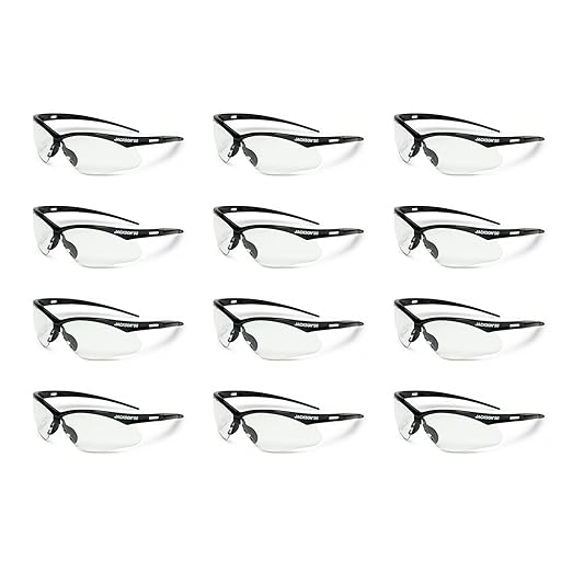 Jackson Safety SG Safety Glasses - Eye Protection for Men & Women - ANSI Z87.1 - Pack of 12 (Multiple Styles)