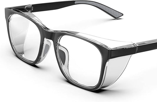 Anti-Fog Safety Glasses,Anti Blue Light Eyewear Protection Glasses For Women And Men (Black&gray)