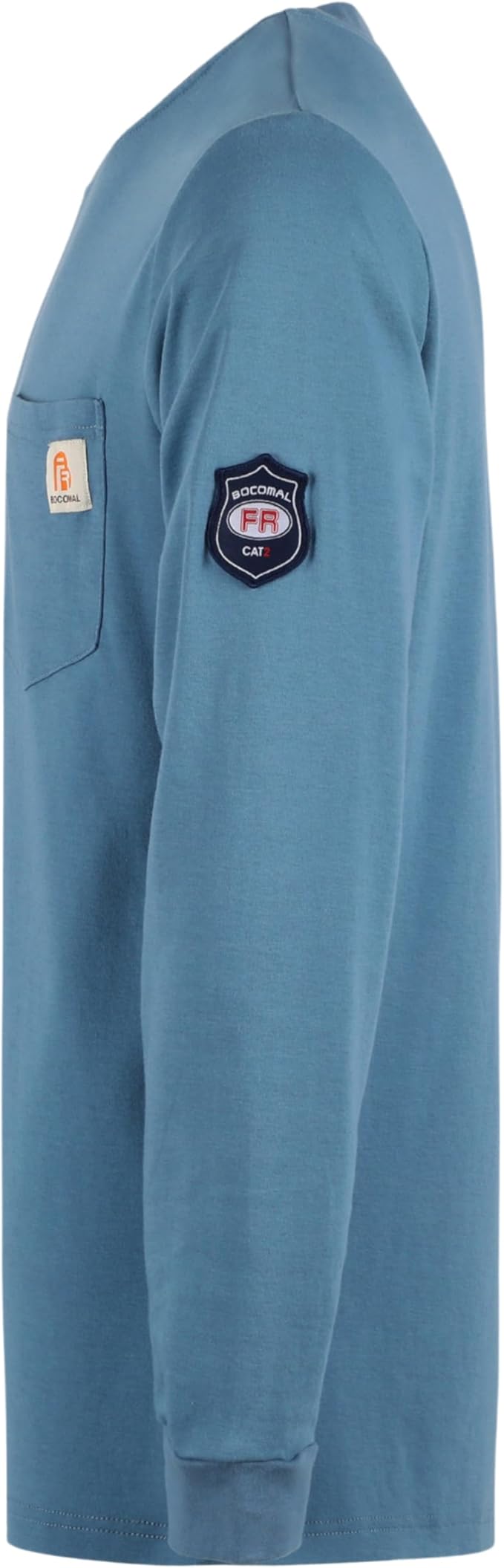 BOCOMAL FR Shirts Lightweight Classic Crew Long Sleeve Fire Resistant Shirt CAT2