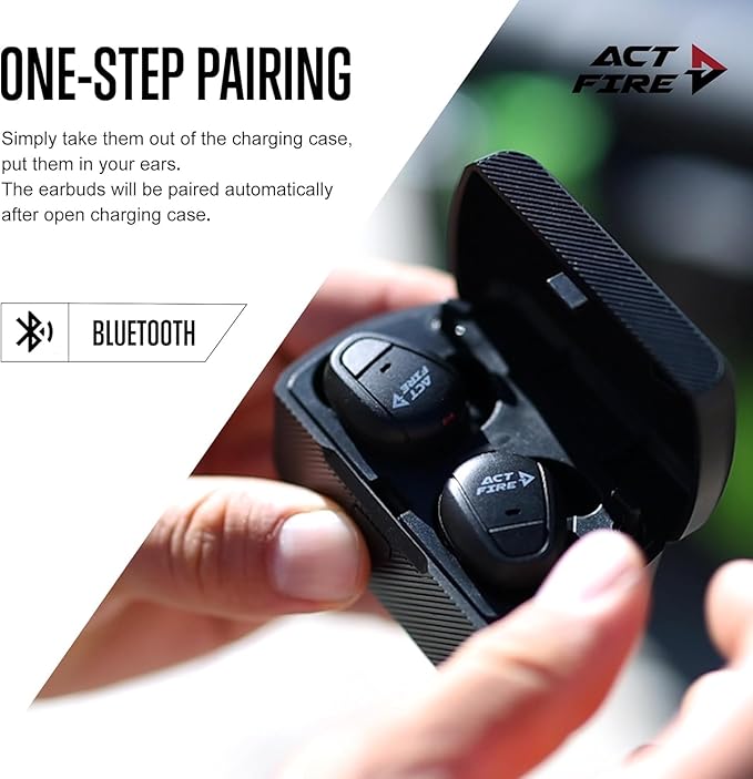 Bluetooth Shooting Ear Protection Ear Plugs, Hearing Protection Earbuds Electronic Shooting Earplugs for Noise Reduction,Outdoor Sports