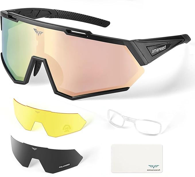 Sunglasses UV Protection Cycling Sunglasses for Men and Women,Impact Resistance Z87.1 for Construction