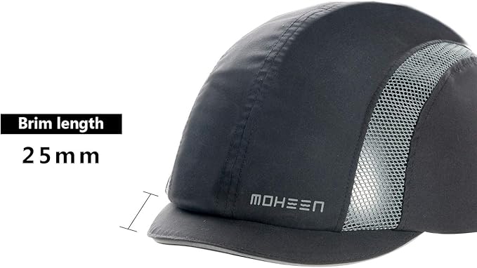 MOHEEN Safety Bump Cap, Baseball Hat Style with Reflective Stripes Lightweight and Breathable Hard Hat Head Protection Cap