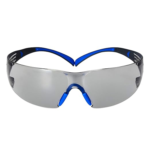 3M Safety Glasses, SecureFit, 20 Pack, ANSI Z87, Indoor/Outdoor, Scotchgard Anti-Fog Anti-Scratch, Gray Lens, Blue/Grey Frame, Flexible Temples