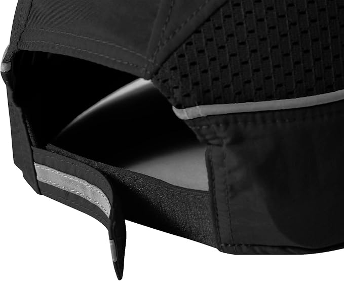 Lightweight Safety Bump Cap - Breathable Baseball Style Protective Hat with Reflective Stripes