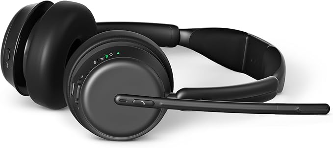 EPOS Impact 1061 ANC High-Performance Bluetooth Headset for PC - Double-Sided, Advanced Noise Cancellation, AI, Super Wideband Audio, Intuitive Controls, for Professionals in Loud Workspaces