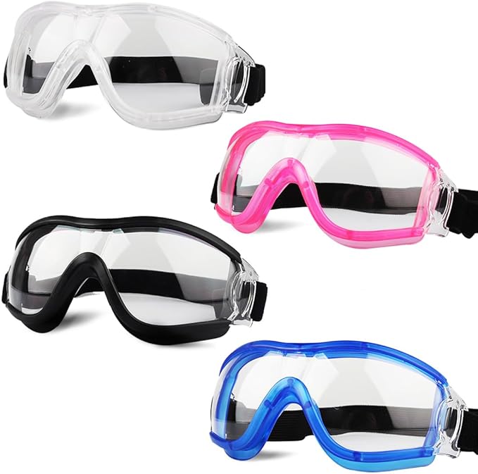 Kids Safety Goggles, Toddler Safety Glasses With UV Anti-Fog,Clear Lens Glasses Cleaning Cloth Included