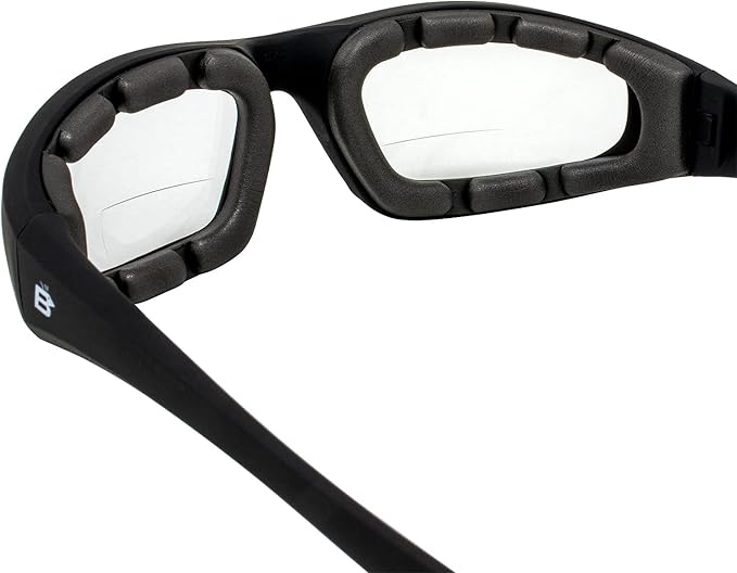 Birdz Eyewear Oriole Bifocal Safety Sunglasses 2 Pairs Black Frames 1.75x with Clear & Smoke Lenses Carry Bag