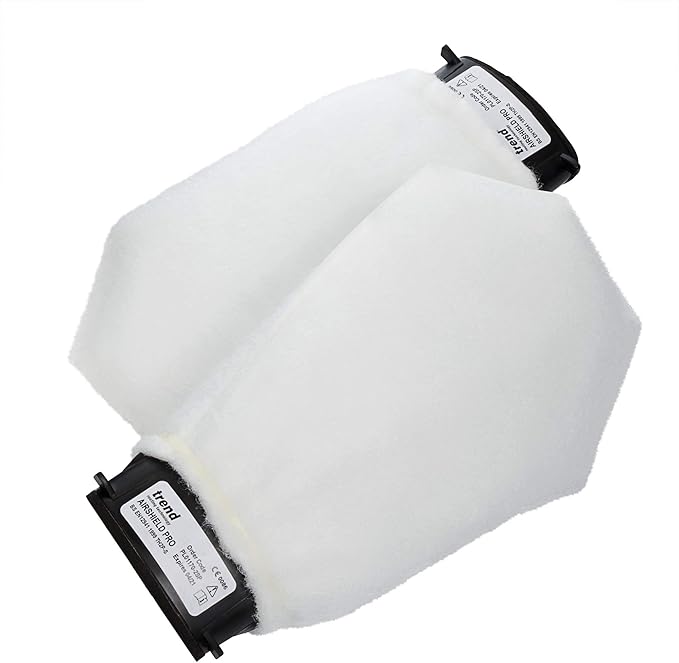Trend Replacement Air Filters (Pack of 2) for the Trend Airshield Pro (AIR/PRO) Face Shield, Twin Dust Mask Filtration Filters, AIR/P/1